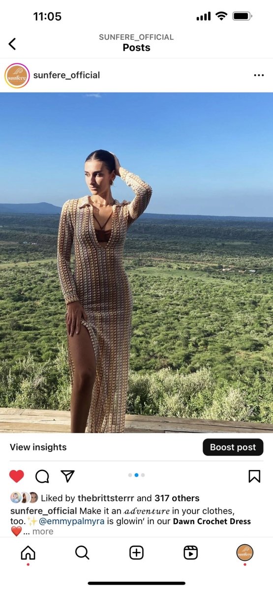 Crochet Collared Deep V-Neck Long Sleeve Open Knit Bodycon Maxi Dress