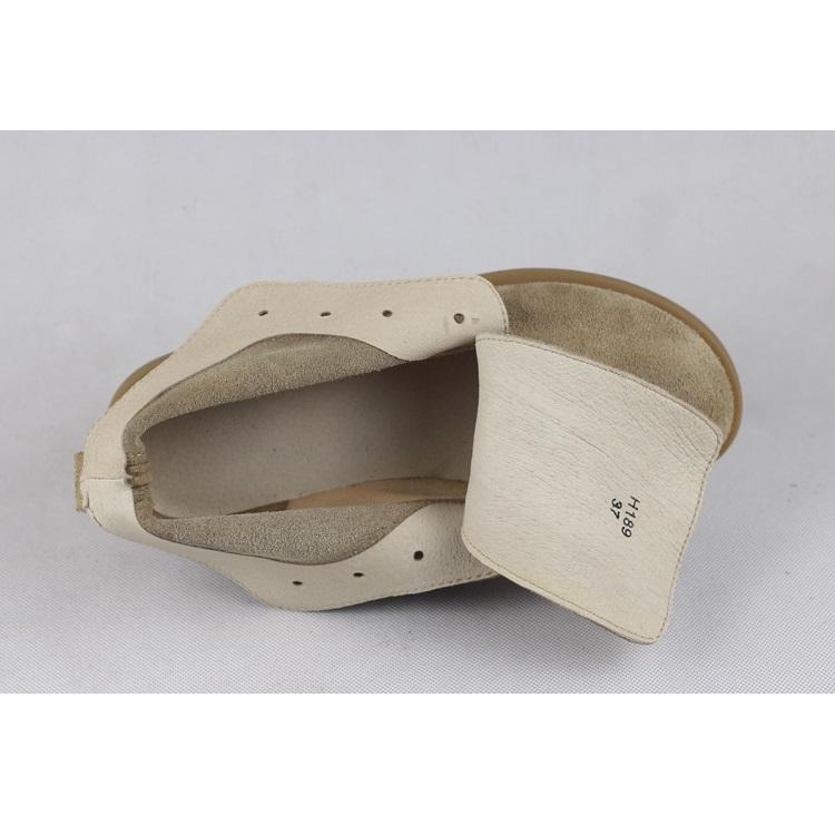 Nubuck Leather Boots Fur Lining Casual Ankle Boots Light Apricot/Dark Blue