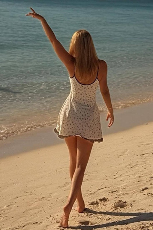 Lace Floral Mini Dress