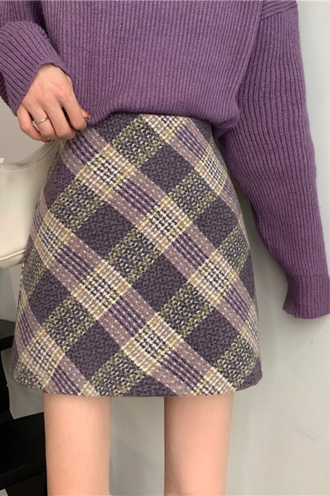 Tartan High Waist Skirt