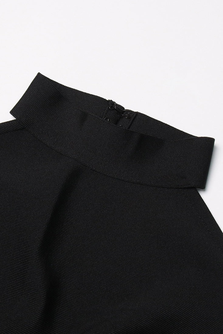 Halter Neck Sleeveless Asymmetric Draped Pleated Maxi Gown