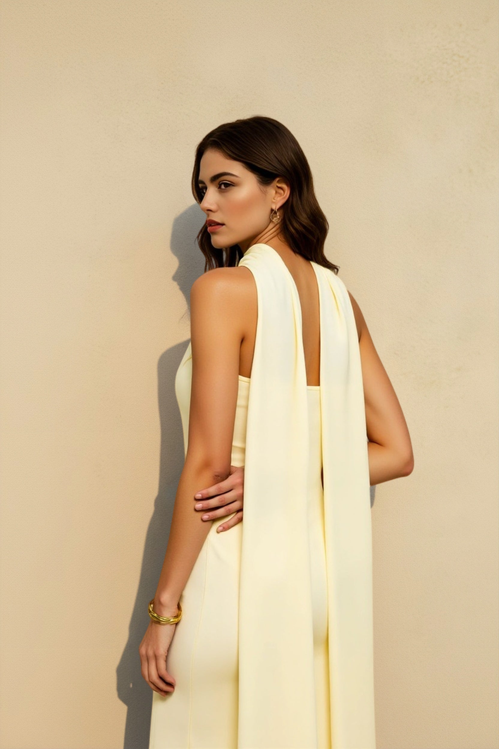 Backless Satin Dress