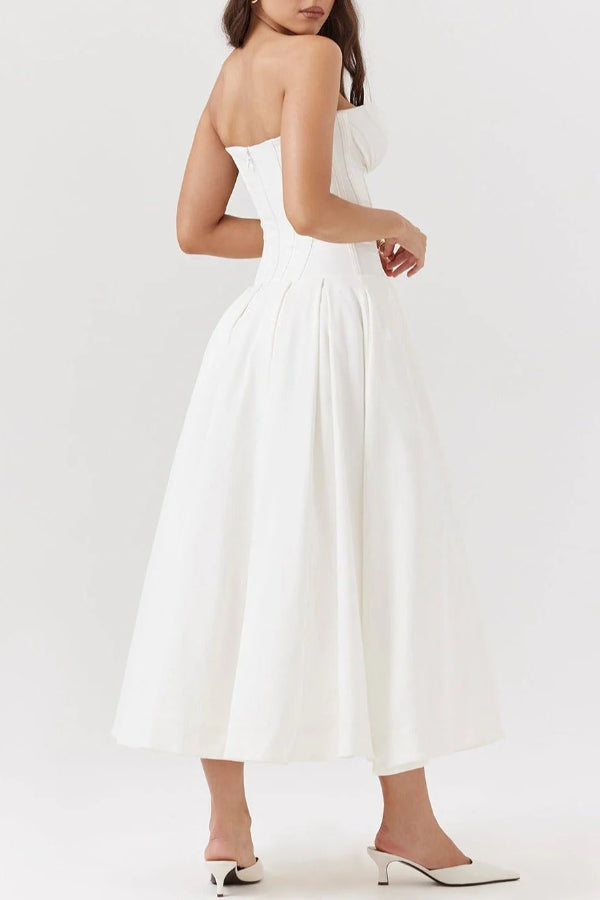 Exclusive Lorelei Strapless Midi Dress Premium Wardrobe Essential