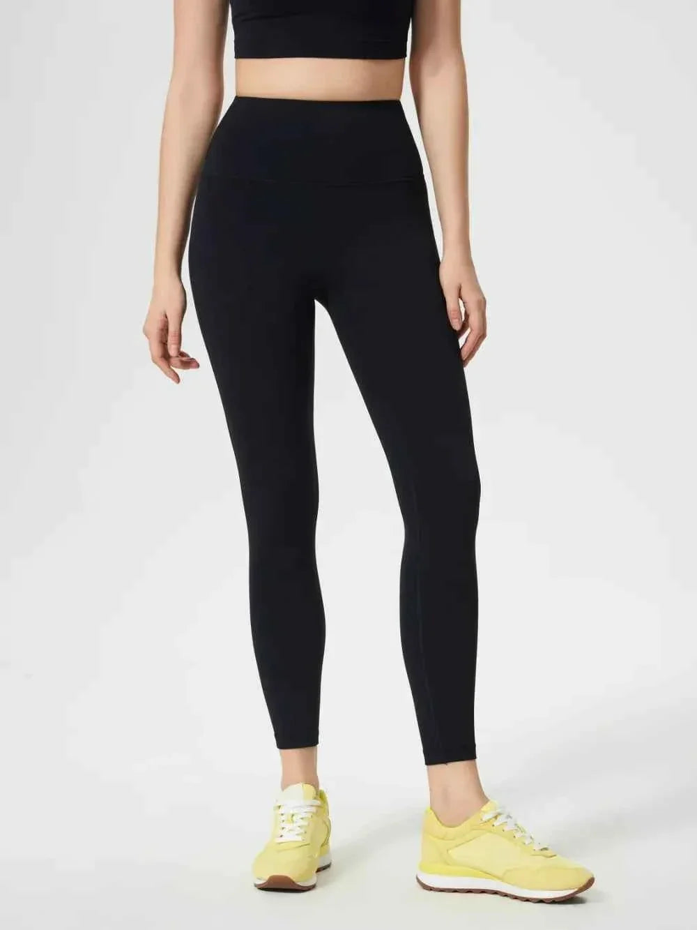 High Waist Wide Waistband Ankle Length Active Leggings 3