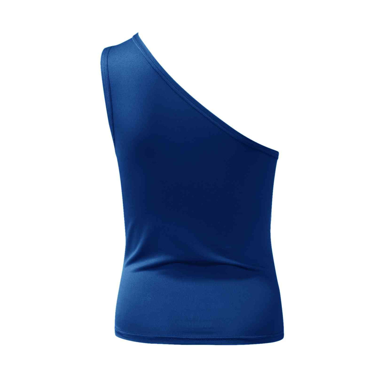 One Shoulder Asymmetric Cut Out Sleeveless Fitted Top 9
