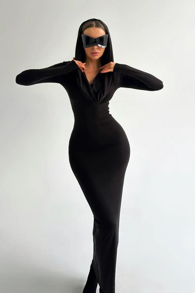 SlimFit Solid Color Party Dress