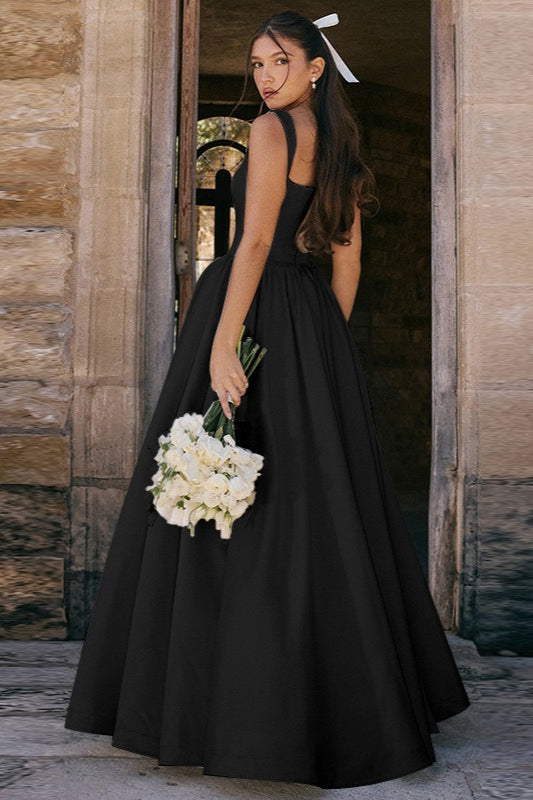 A Line Slip Prom Dress