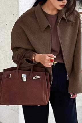 Casual Lapel Zip Jacket