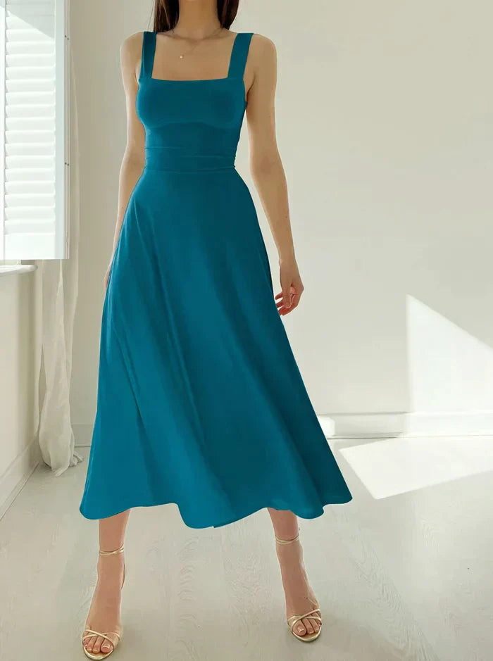 Johana Aesthetic Modern Midi Dress Elevated Occasion Wear