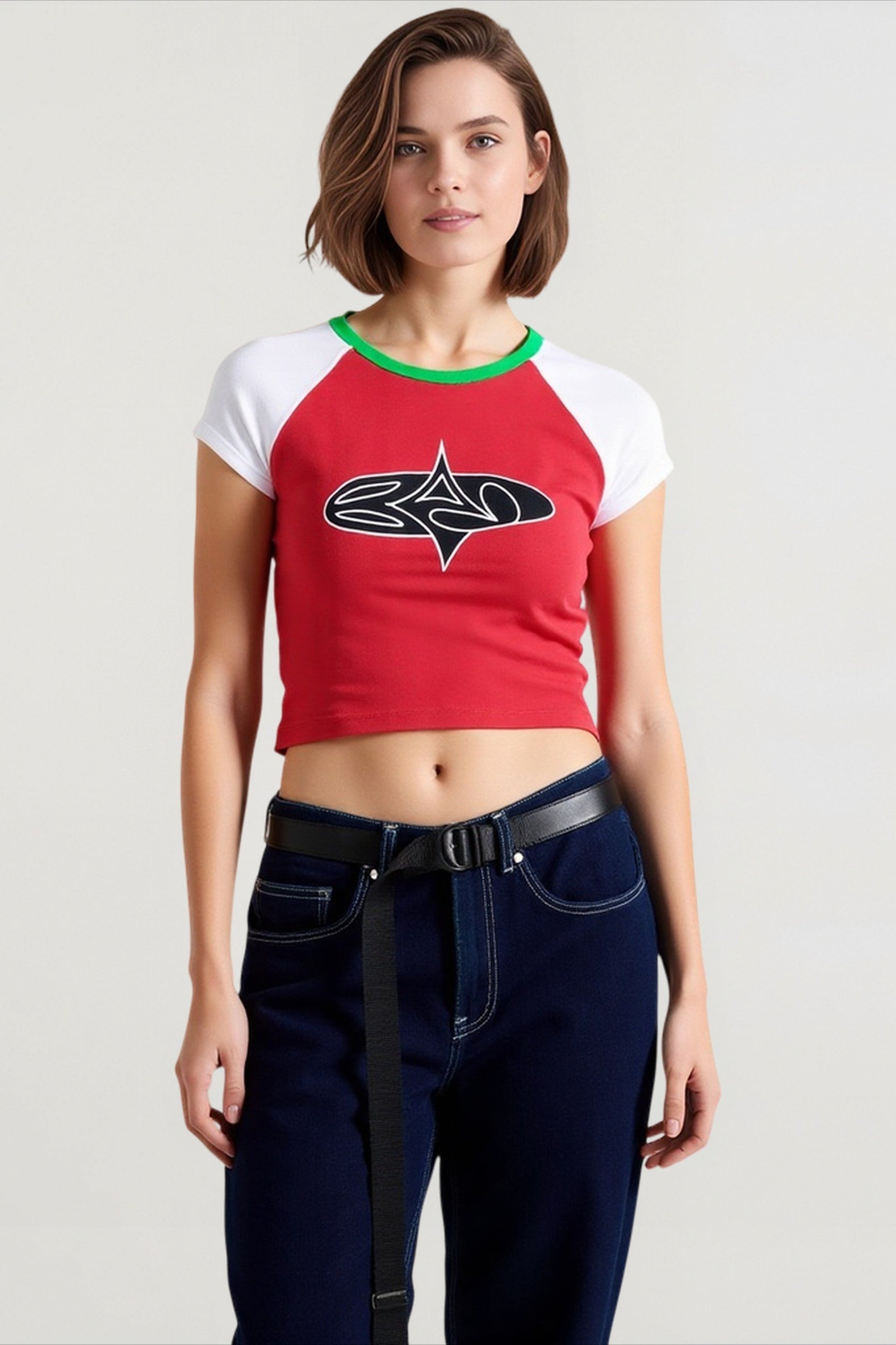 Print Cropped Top
