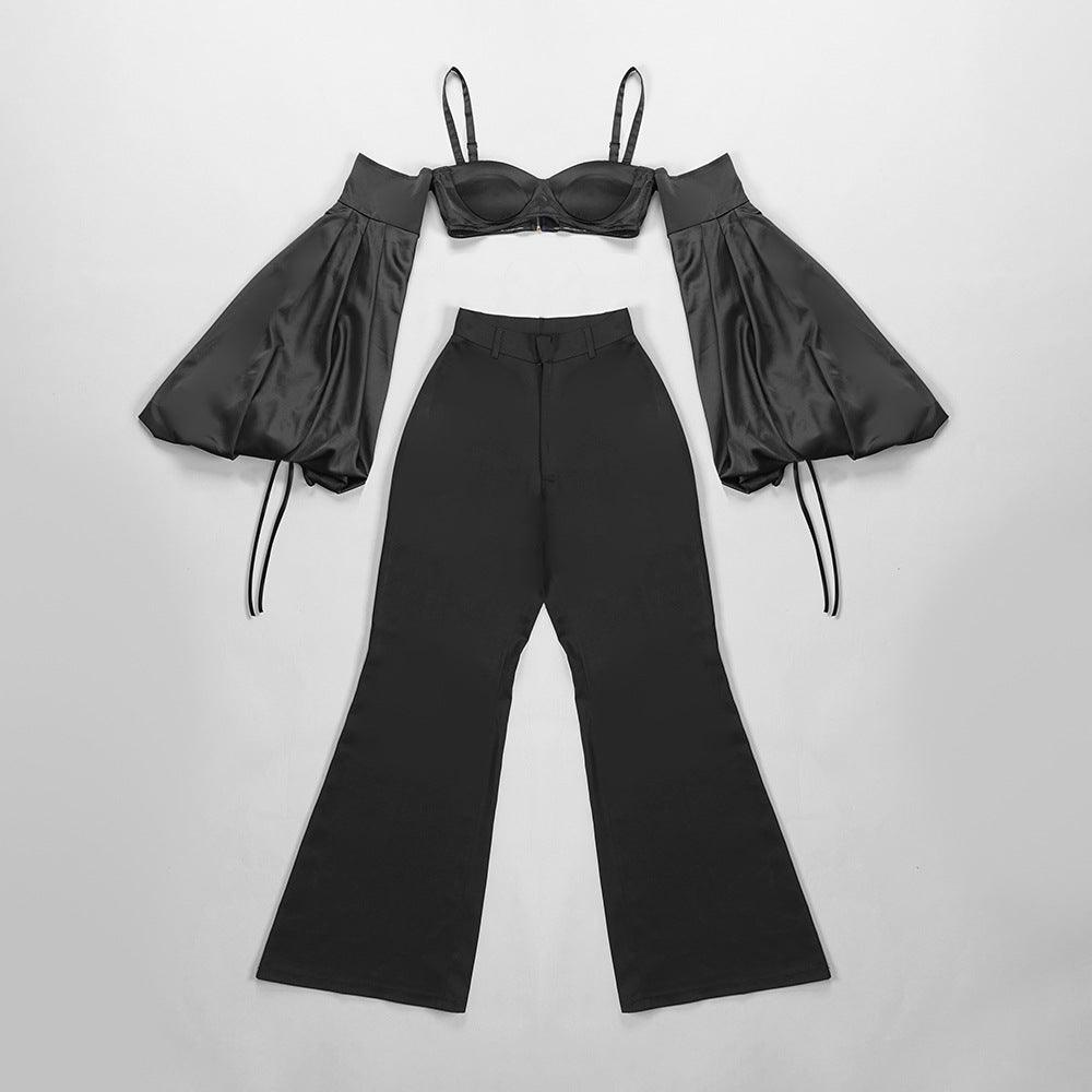 Demi Cold Shoulder Pants Set