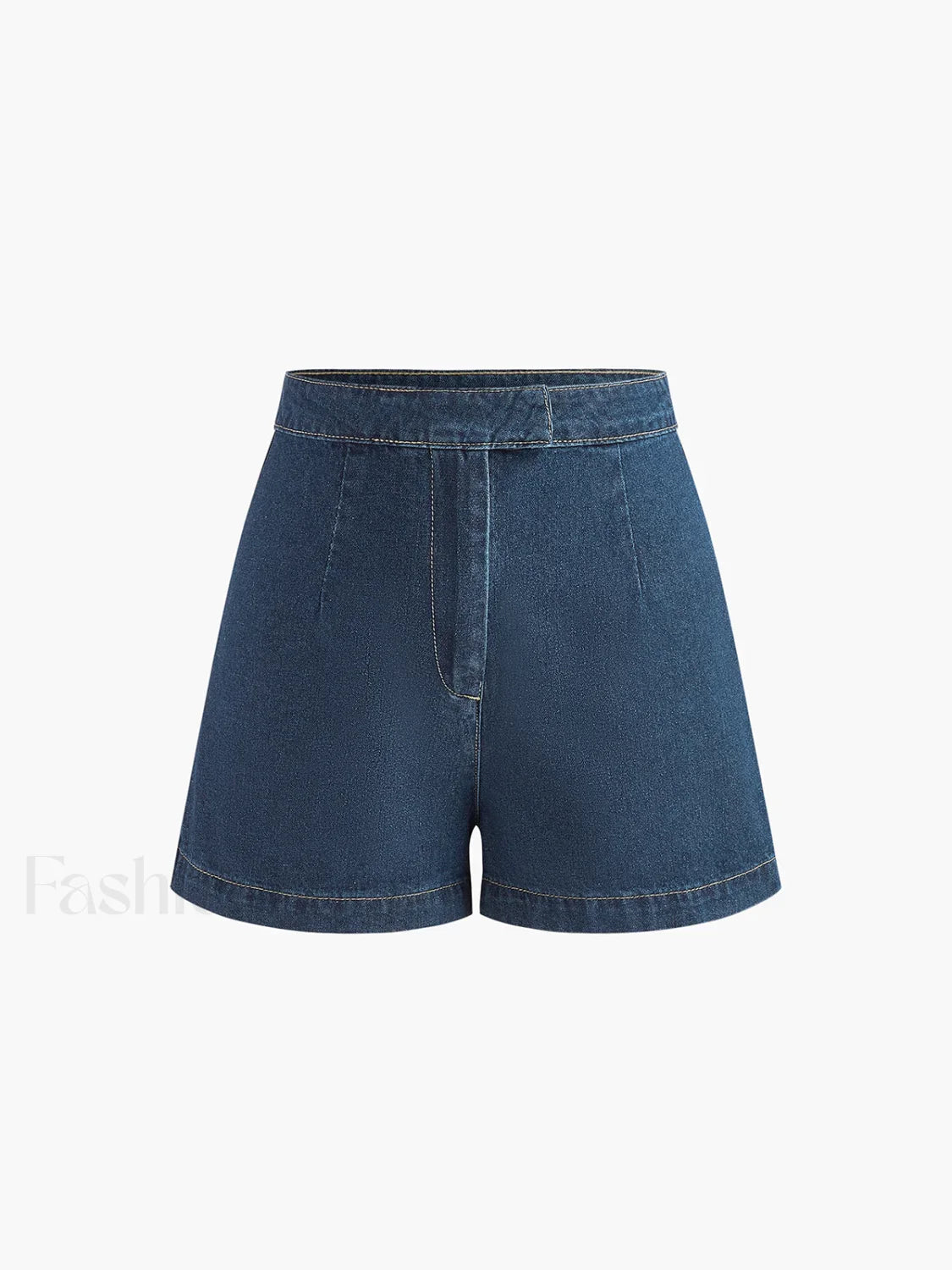 Denim Peplum Vest With Shorts Set