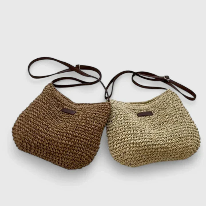 Straw Crochet Adjustable Strap Crossbody Bag