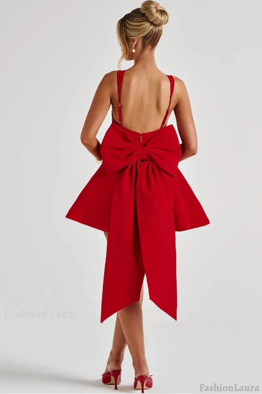 Detachable Bow Corset Mini Party Dress