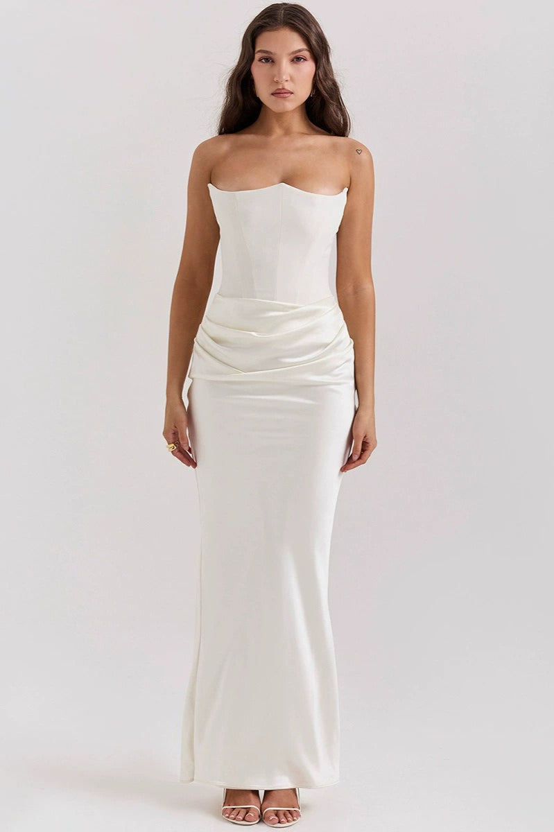 Strapless Backless Slim Formal Dress - View 4
