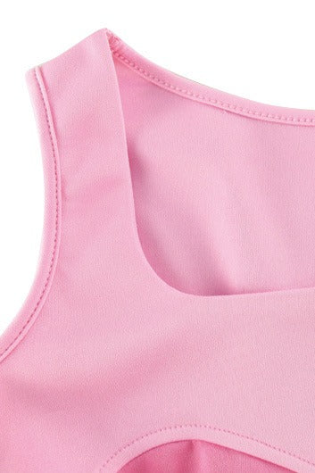 Colorblock Cami Waist-Cinching Mini Party Dress