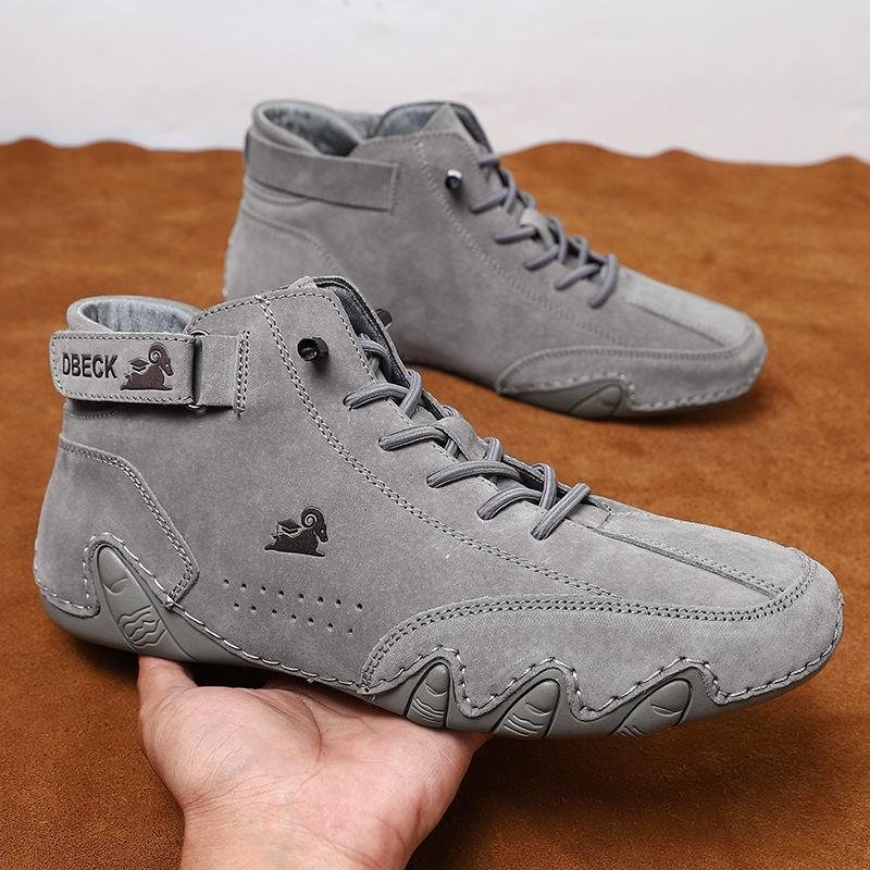 Italian Suede High Boots Handcrafted With Velcro ���Special price limited time sale-FREE SHIPPING