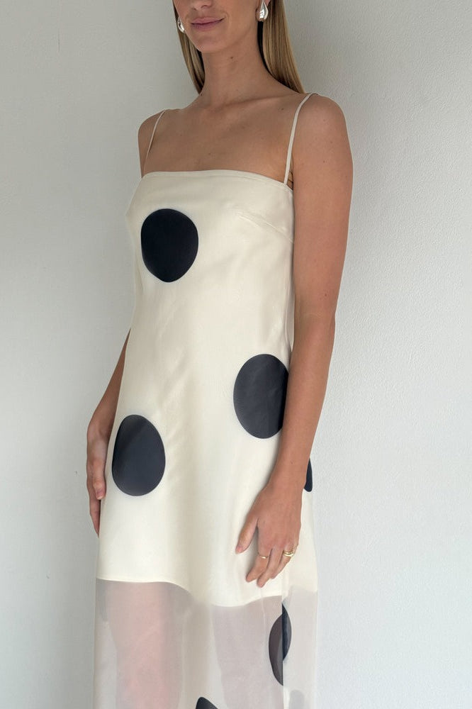Polka Edition Dot Bodycon Cami Maxi Dress
