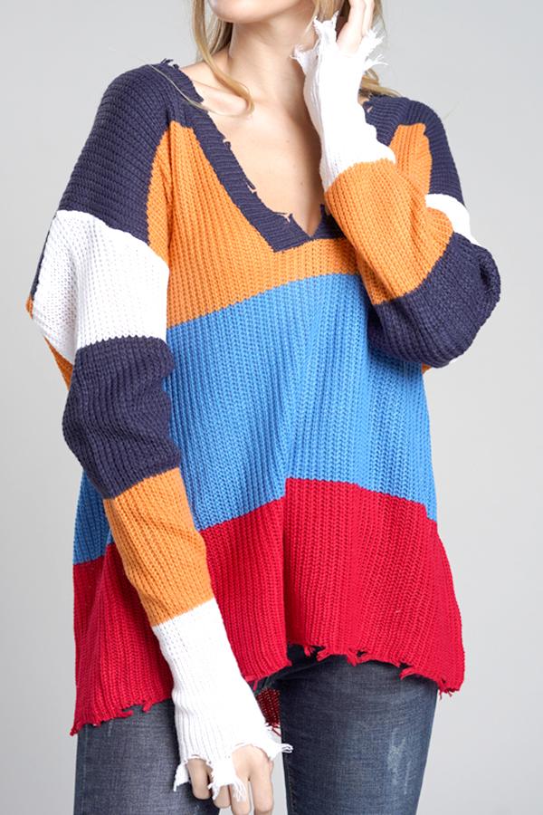 Distressed Versatile Sweater