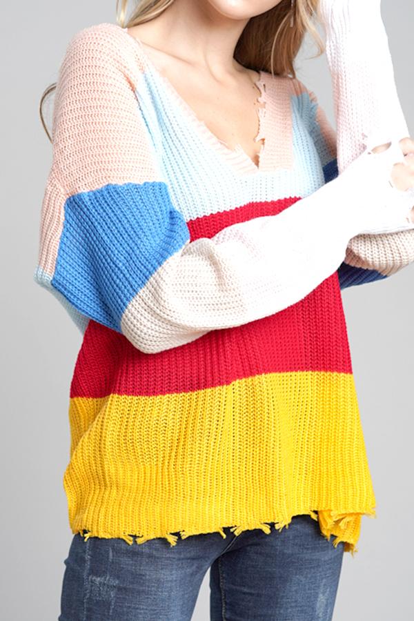 Distressed Versatile Sweater