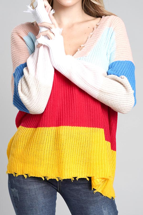 Distressed Versatile Sweater