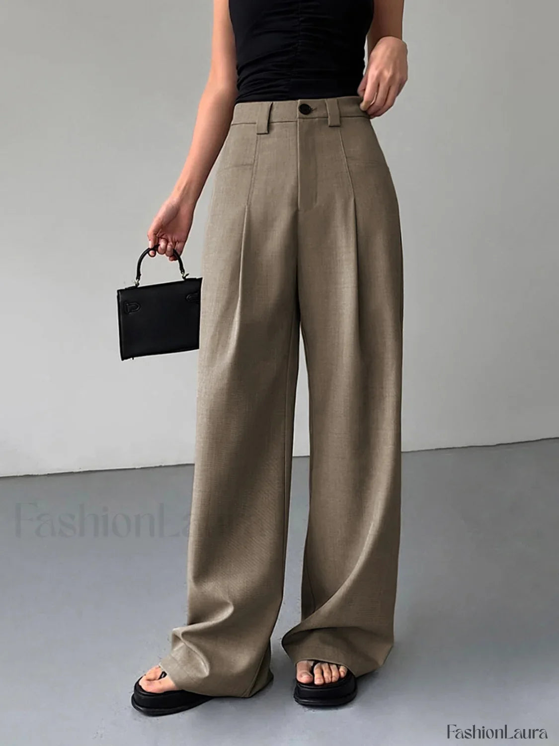 Divine Pleat Wide Trendy Leg Dress Pants
