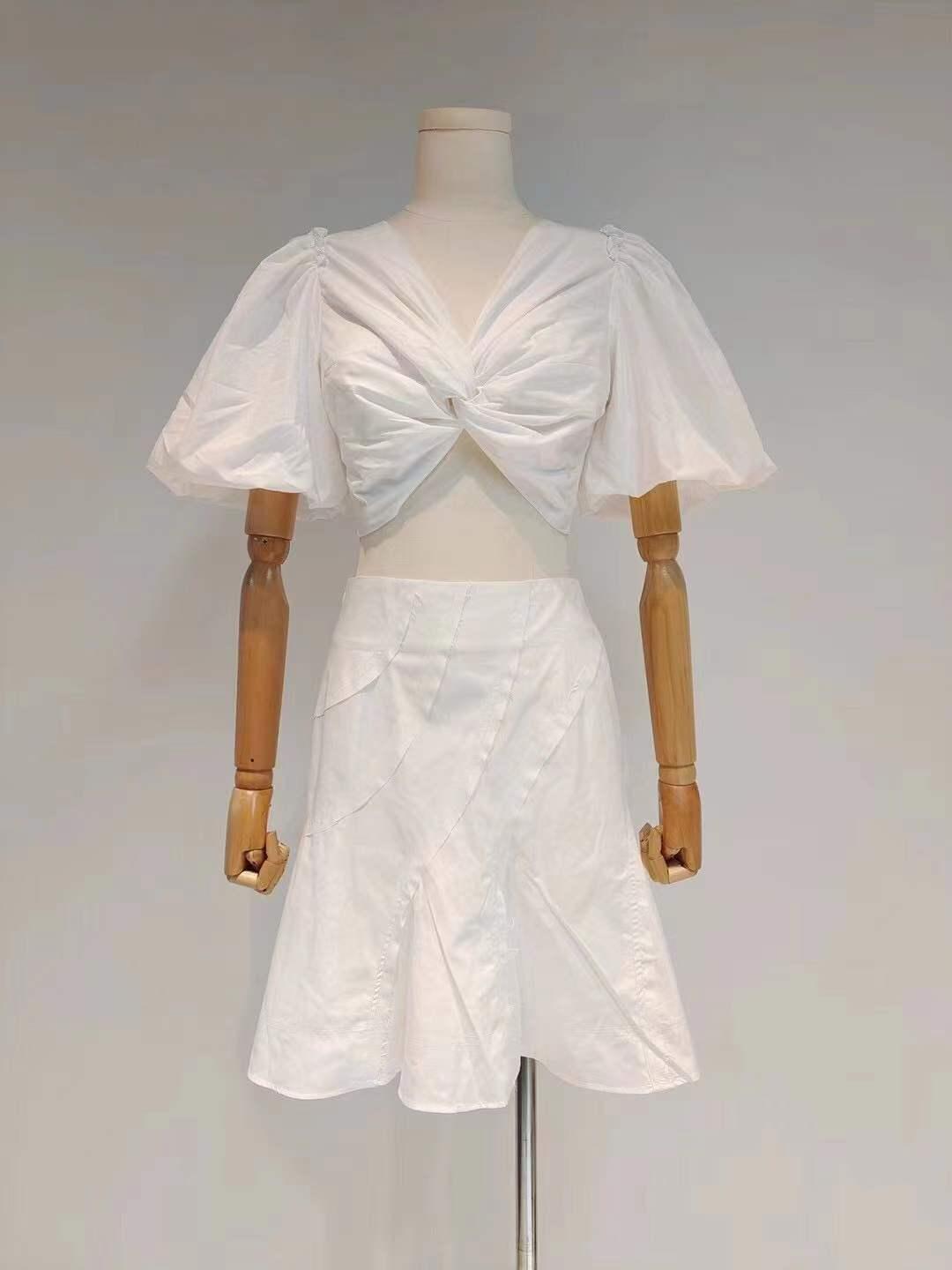 Dixie Puff Sleeve Crop Top & Ruffle Skirt Set