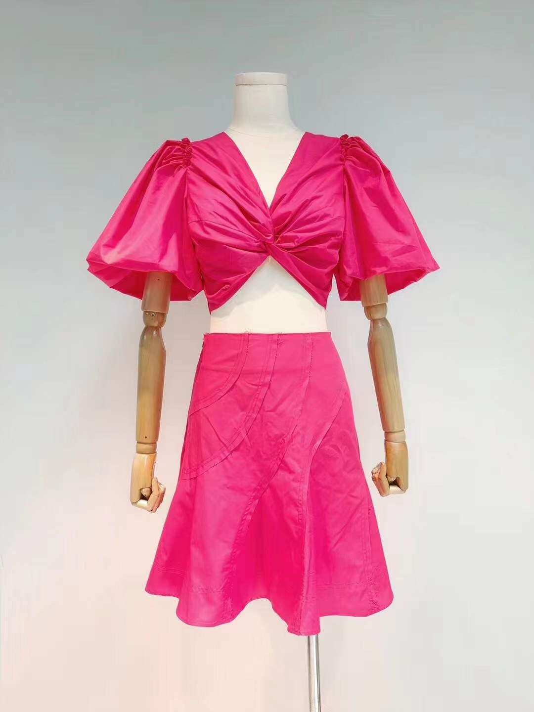 Dixie Puff Sleeve Crop Top & Ruffle Skirt Set