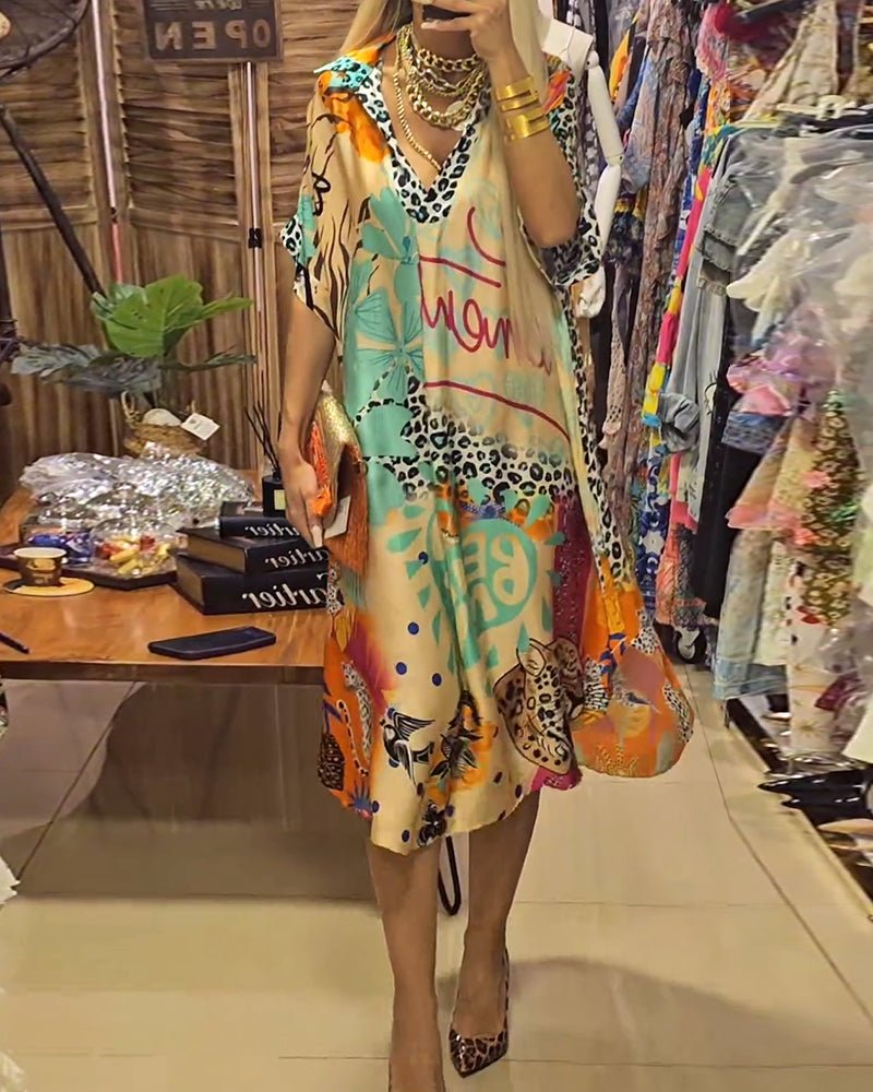 Mónica Elegant V-neck Dress for Women Modern Chic Style