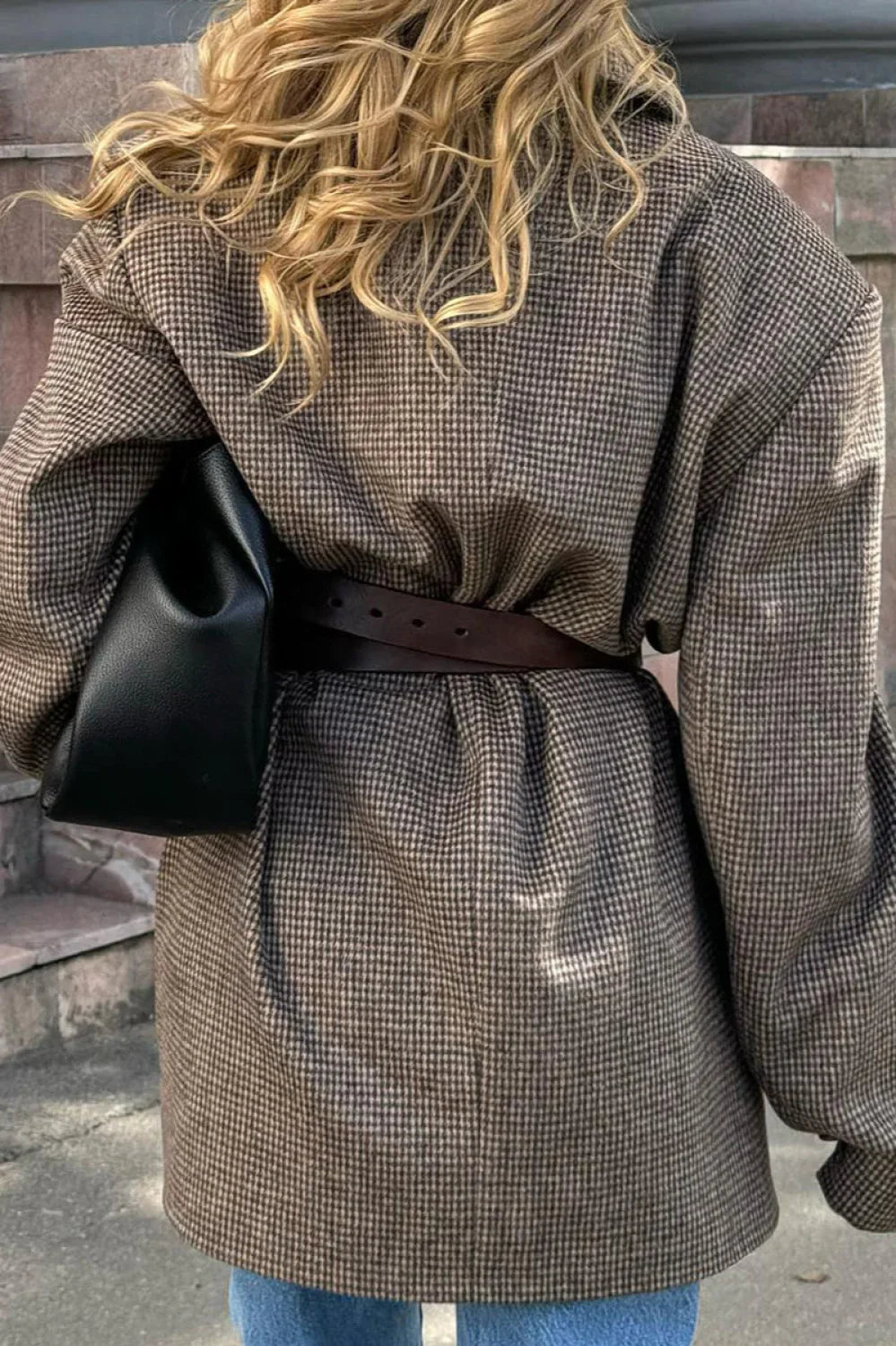 Double Breasted Wool Blazer Coat