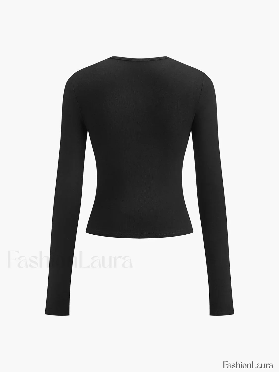 Double Keyholes Long Sleeve Top