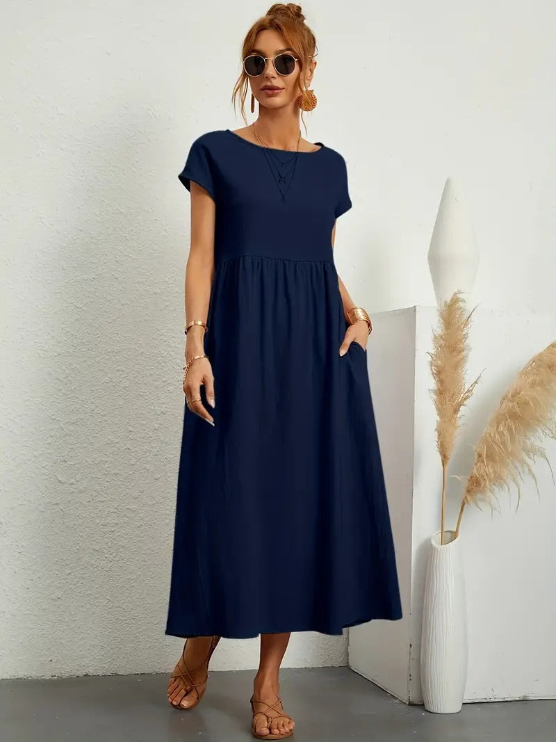 Adela Luxe Long Bell Shaped Dress Elevated Occasion Wear