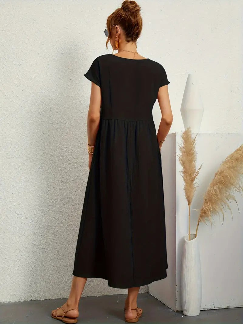 Rosetta Elevated Long Bell Shaped Dress Evening Wear Edit