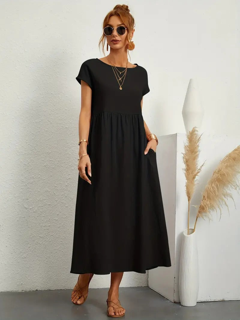 Rosetta Elevated Long Bell Shaped Dress Evening Wear Edit