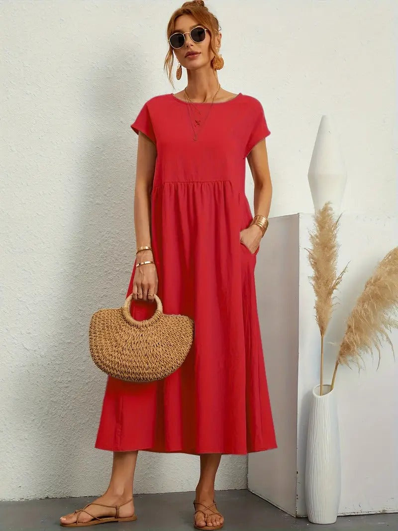 Adela Luxe Long Bell Shaped Dress Elevated Occasion Wear