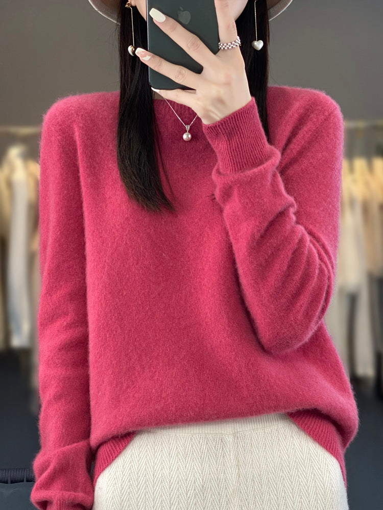 Crew Neck Long Sleeve Knit Sweater