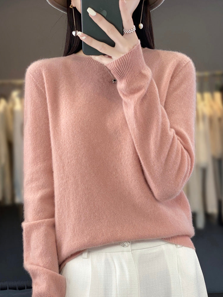 Crew Neck Long Sleeve Knit Sweater