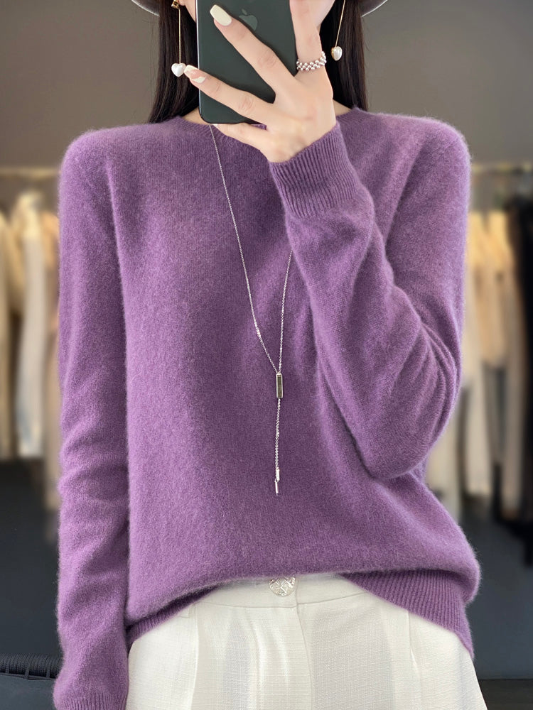 Crew Neck Long Sleeve Knit Sweater