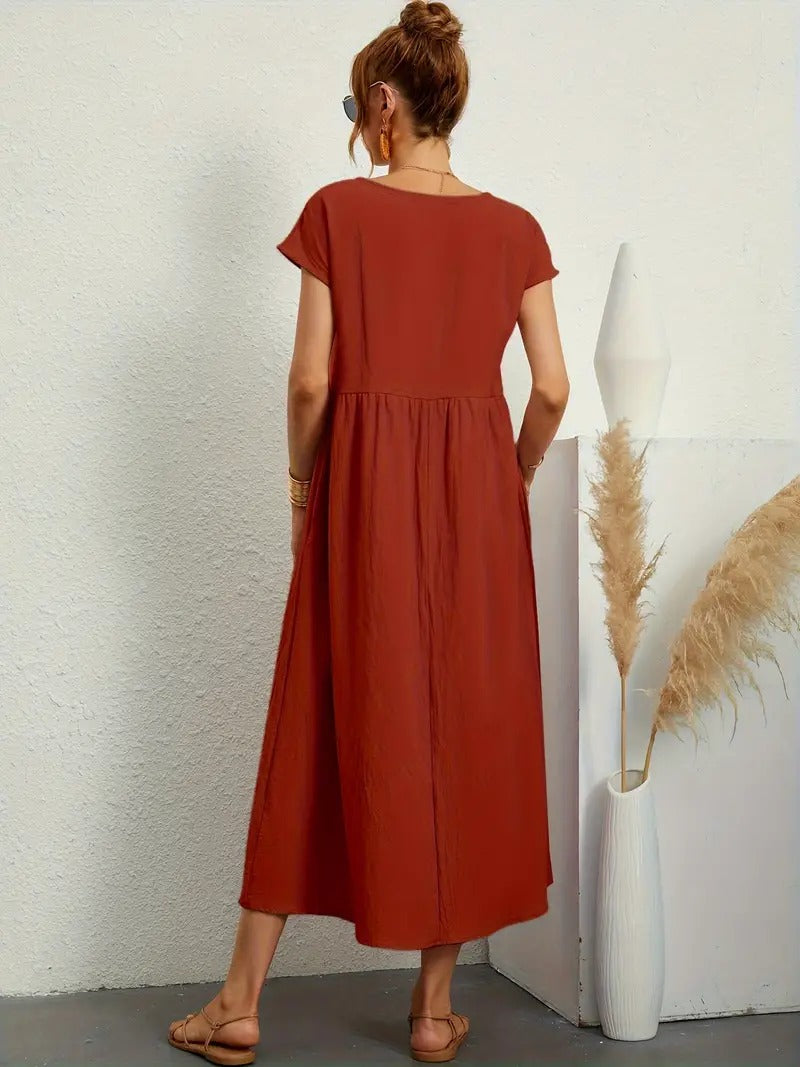 Adela Luxe Long Bell Shaped Dress Elevated Occasion Wear