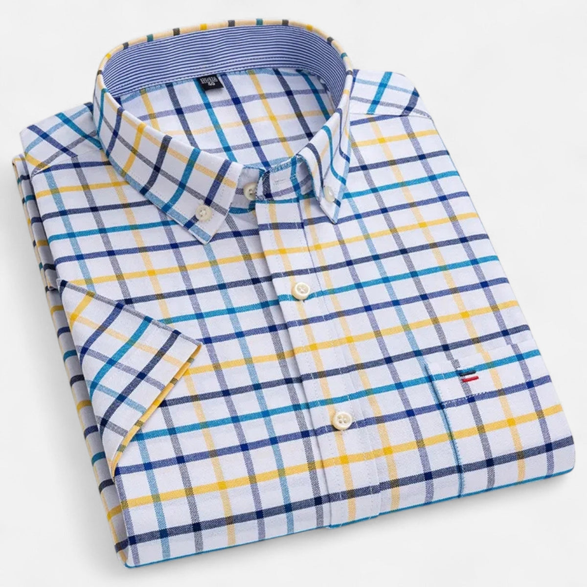 Men's Oxford Cotton Short Sleeve Button-Up Shirt