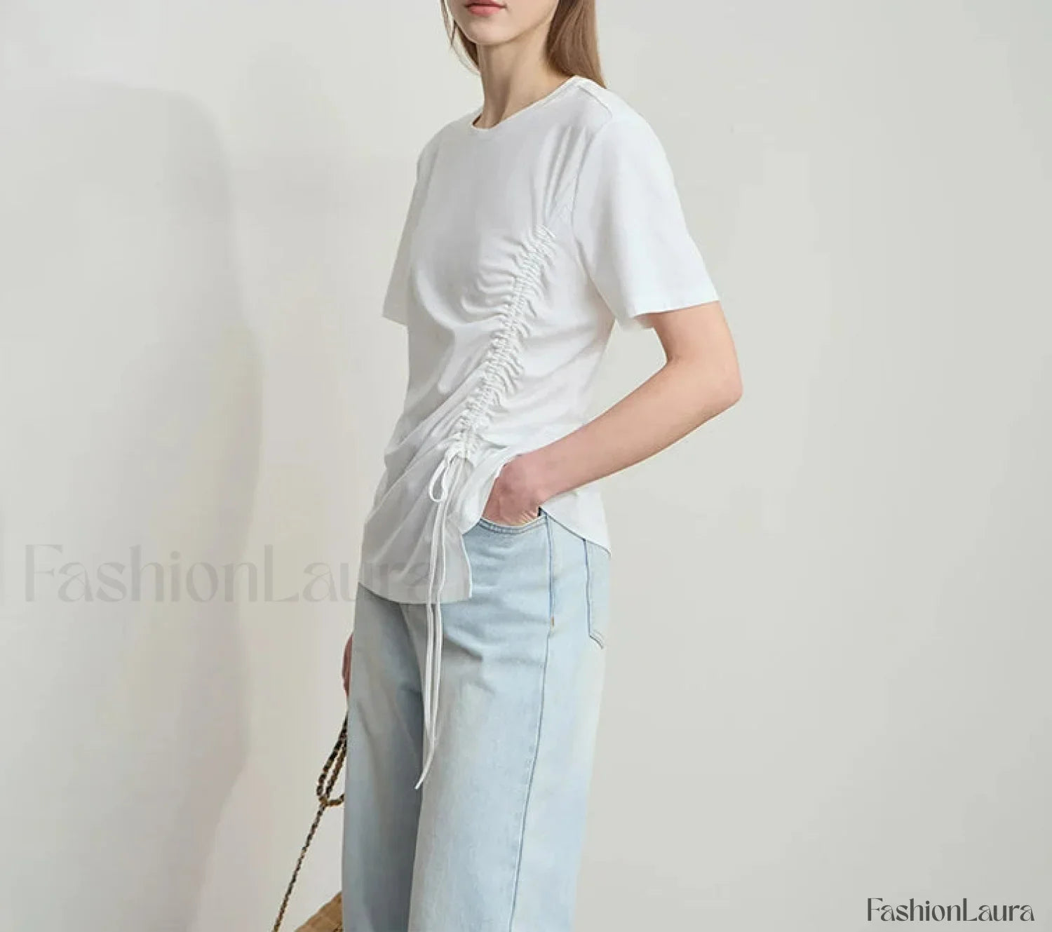 Drawstring Casual Fit T-Shirt