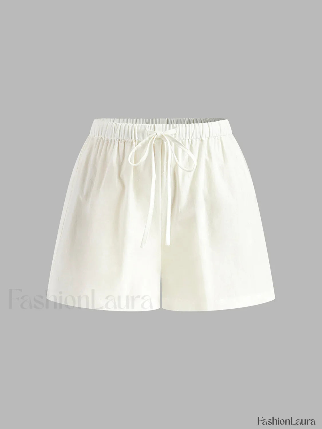 Drawstring Split Casual Shorts Set