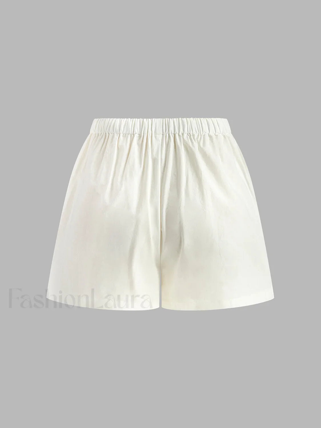 Drawstring Split Casual Shorts Set