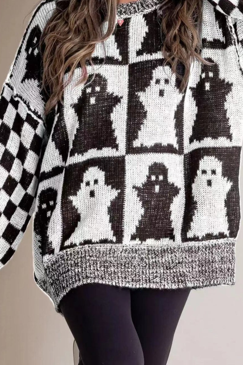 Halloween Loose Knit Sweater
