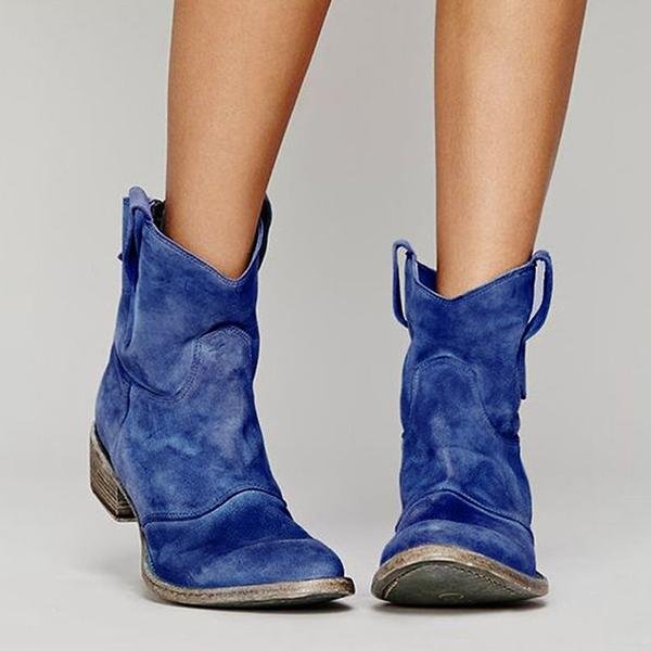 Daily Flat Heel Boot Western Ankle Boots