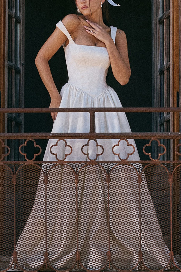 Mesh Scoop Neck Long Sleeve Keyhole Midi Dress