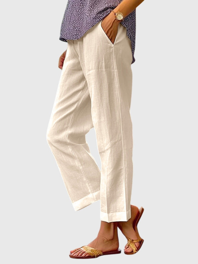 High Waist Straight Leg Pants