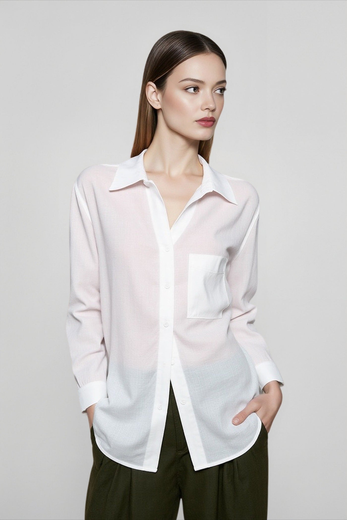 Pure Linen Casual Relaxed Blouse