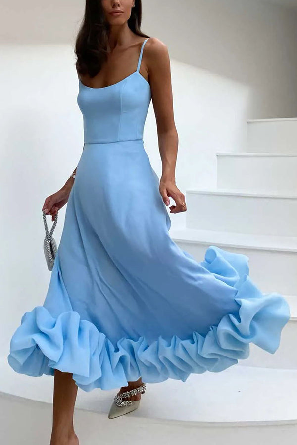 Chiffon Sweetheart Neckline Ruffled Mini Dress