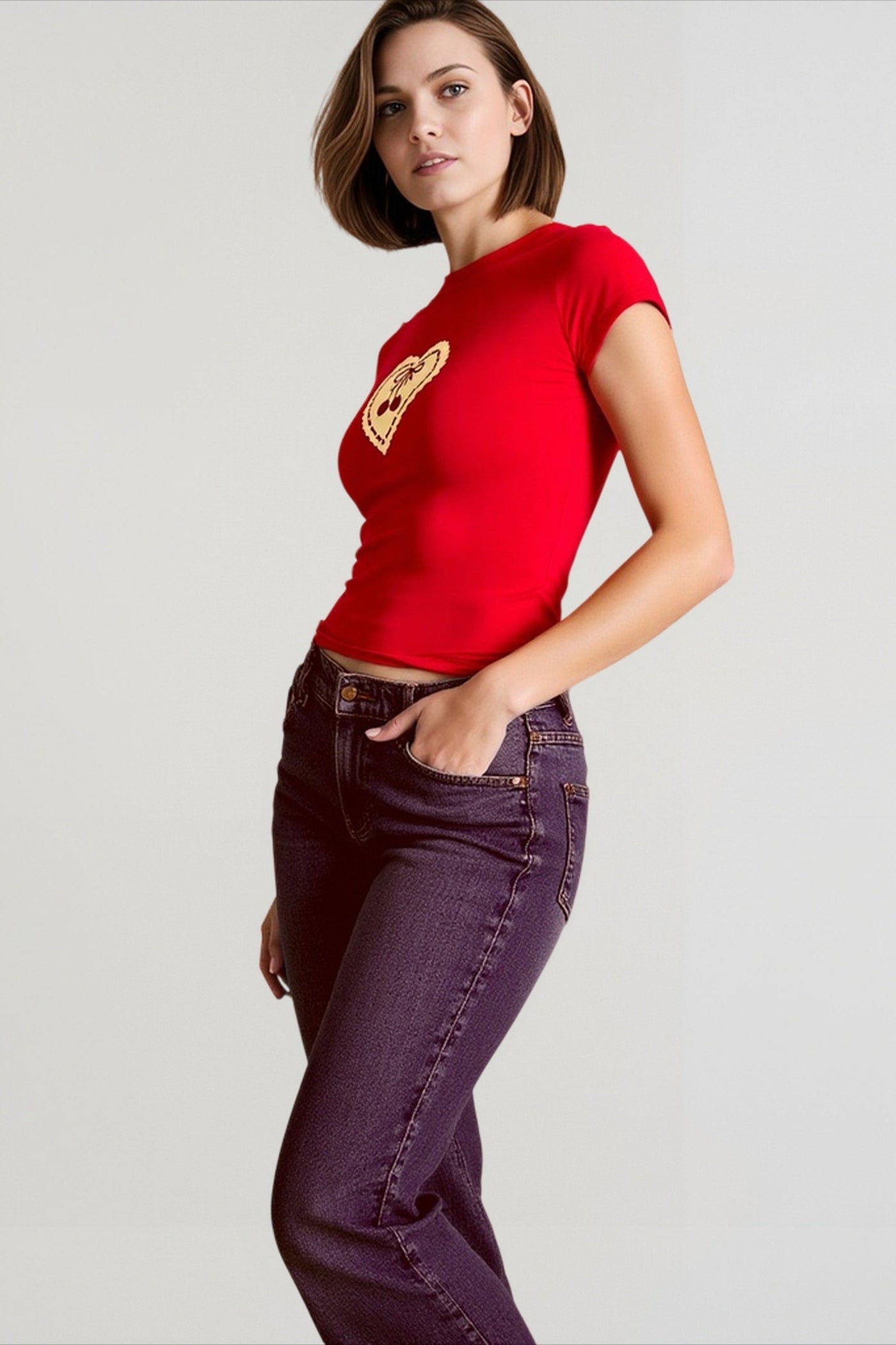 Vintage Graphic Fitted T-shirts